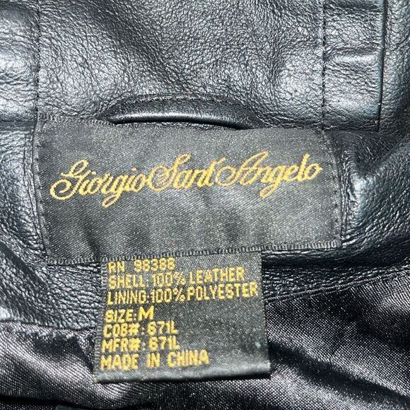 Y2K Long Leather Black Belted Jacket Rare Hoodie Trench Coat M - Picture 13 of 15